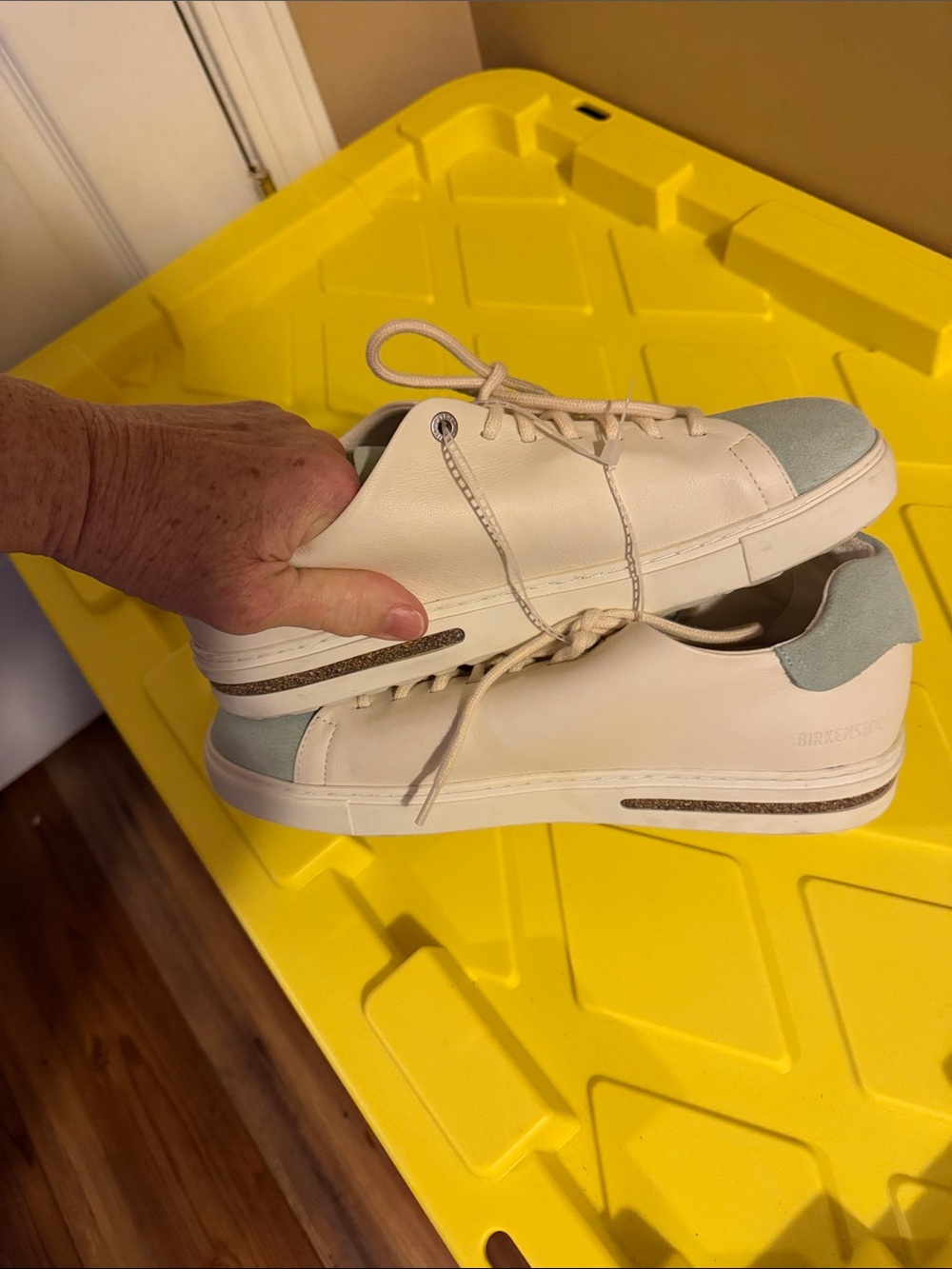 Birkenstock Bend Low Devon Pop in eggshell and sage - Picture 7 of 8